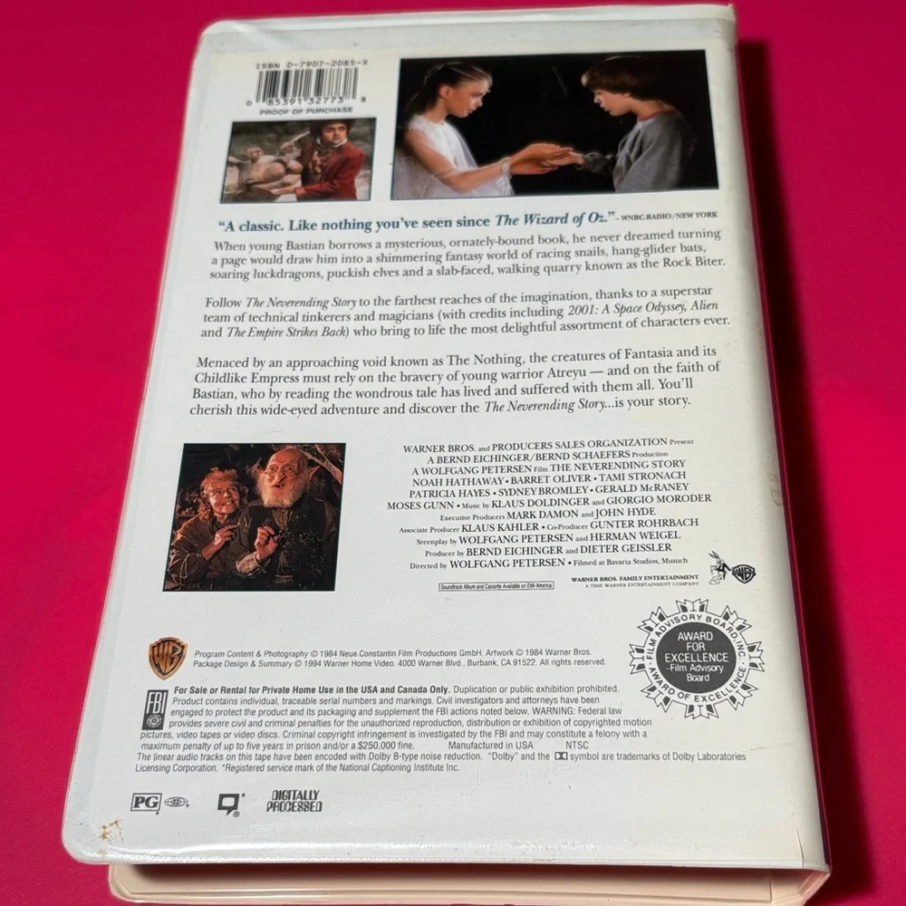 The NeverEnding Story VHS